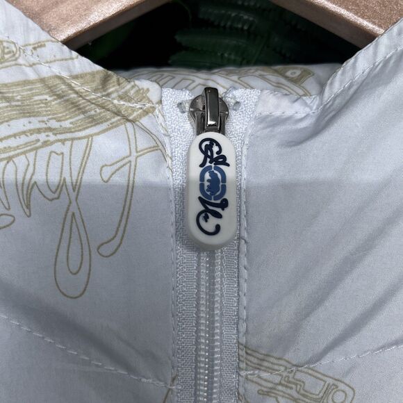 Y2K ECKO UNLTD Jacket Men XL White Full Zip All Over Print Hidden Hoodie 2355 - Picture 5 of 11